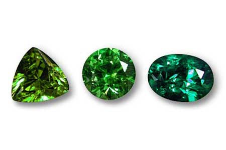 Green gemstones